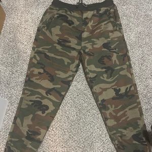 Camo sweatpants with jogger bottoms